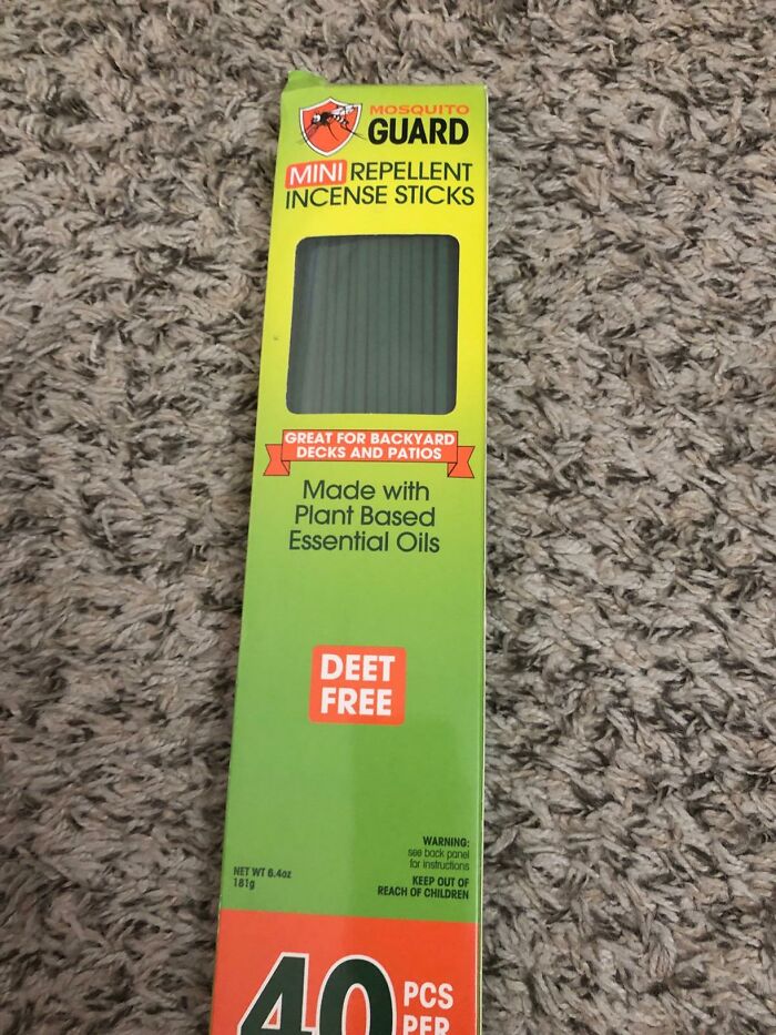 Mosquito Guard mini repellent incense sticks made with plant-based essential oils for camping hacks outdoors.