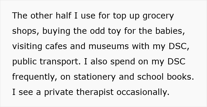 Mom faces money issues while husband tells her to budget, highlighting struggles with grocery, toys, transport, and therapy expenses. Mom faces money issues while husband tells her to budget, highlighting struggles with grocery, toys, transport, and therapy expenses.