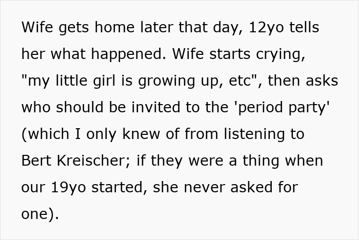 Alt text: Mom planning a menstruation celebration for her 12-year-old daughter marking her first period milestone. - 7
