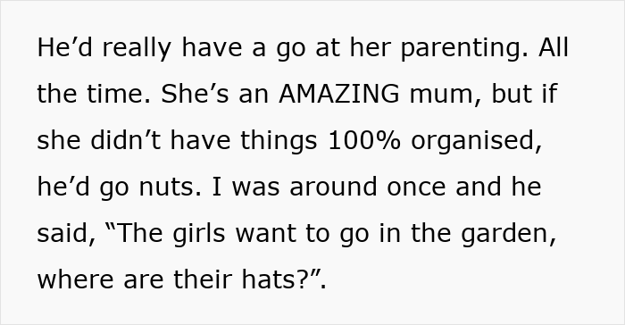 Text excerpt discussing challenges in parenting and emotional strain related to a friend who stayed in an abusive marriage.