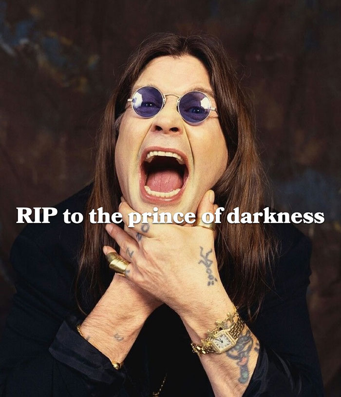 Man wearing round purple-tinted glasses with hands on his throat in a meme referencing Tamagotchis and VHS tapes nostalgia.