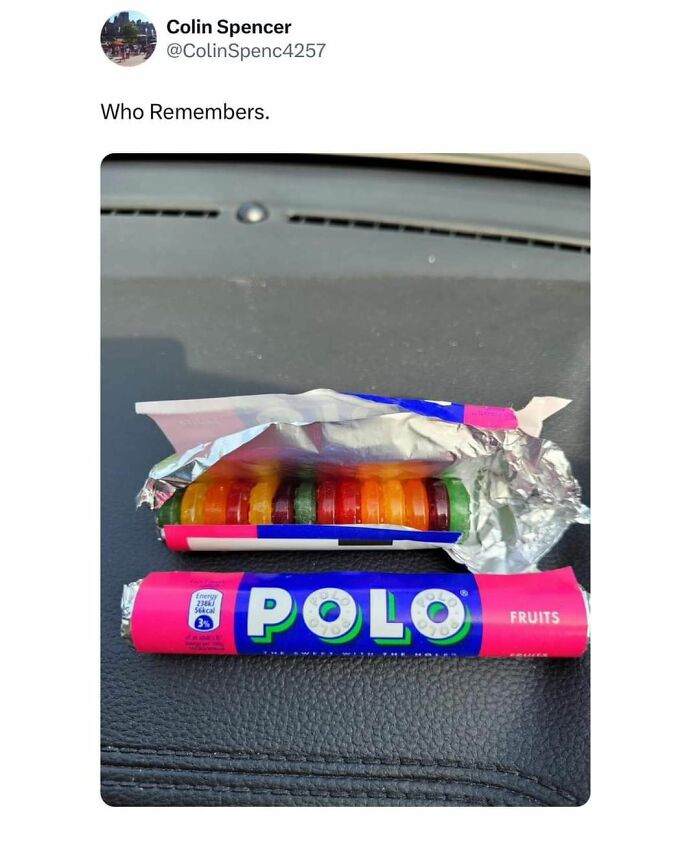 Colorful Polo mint sweets in a classic roll, evoking nostalgic memories of growing up in the ’90s.