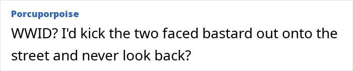 Comment on online post about woman discovering husband texted his mother that everything is a lie, expressing anger and betrayal.
