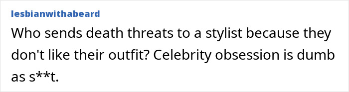 Screenshot of a Twitter post criticizing fans who sent threats to a stylist, relating to Pedro Pascal cutting ties.