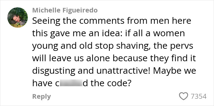 Comment from a Gen Z woman about stopping shaving for years, sparking debate on shaving as a chore and attraction.