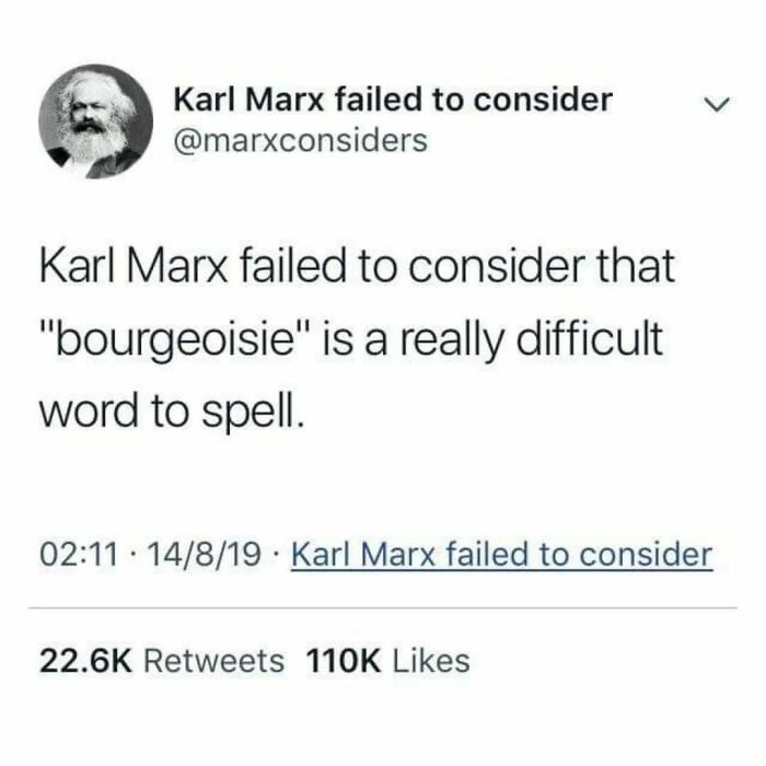 Screenshot of a funny tweet humorously highlighting spelling struggles, part of relatable casual nihilism memes.