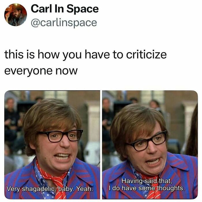 Memes featuring a humorous critique style with a character from a movie, perfect for cinephiles appreciating film humor.