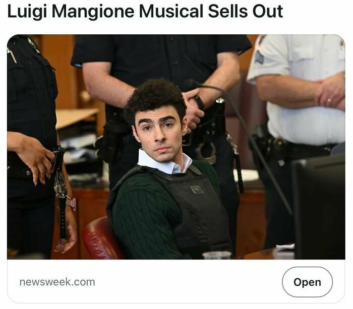 Man in courtroom wearing bulletproof vest, surrounded by police officers, illustrating true headlines that seem like satire.