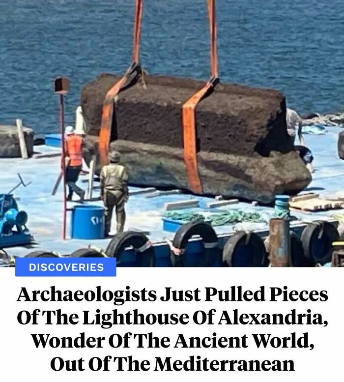 Archaeologists lifting ancient stone block from Mediterranean in surprising discoveries of historical facts.