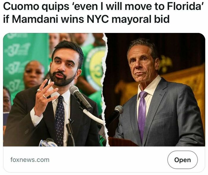 Split image of two men speaking at separate podiums, illustrating satire headlines that are unfortunately true.