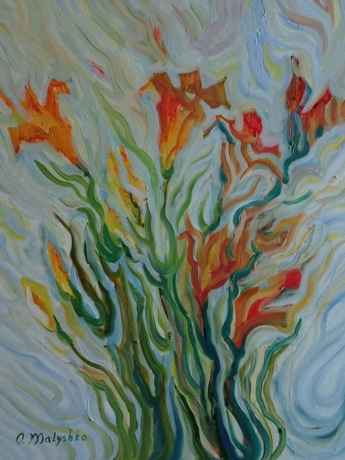 "Do You Like To Draw Flowers?": I Paint Lilies And Enjoy The Process (12 Pics)