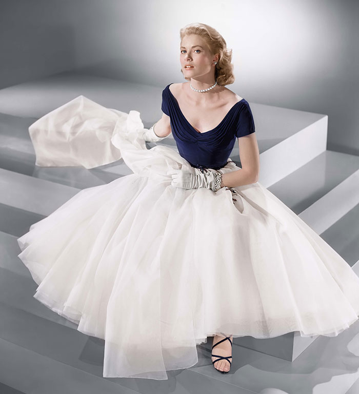 Grace Kelly&rsquo;s granddaughter wearing a classic elegant gown, reviving one of her most legendary looks at a charity event.