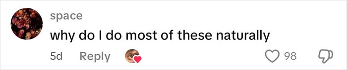 Comment on a social media post discussing weird habits that might improve mental and physical health.