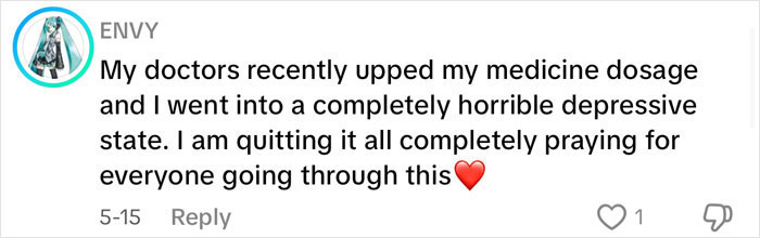 Comment sharing a personal antidepressant withdrawal horror story and praying for others experiencing long-term dangers.