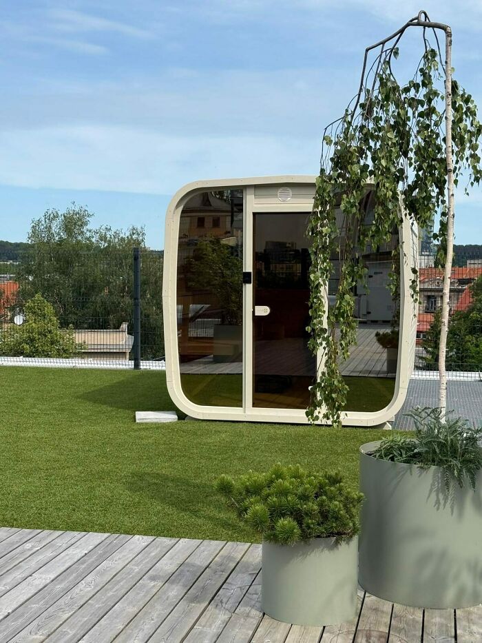 We Installed A Minimalist Sauna ULA On A Rooftop In Vilnius