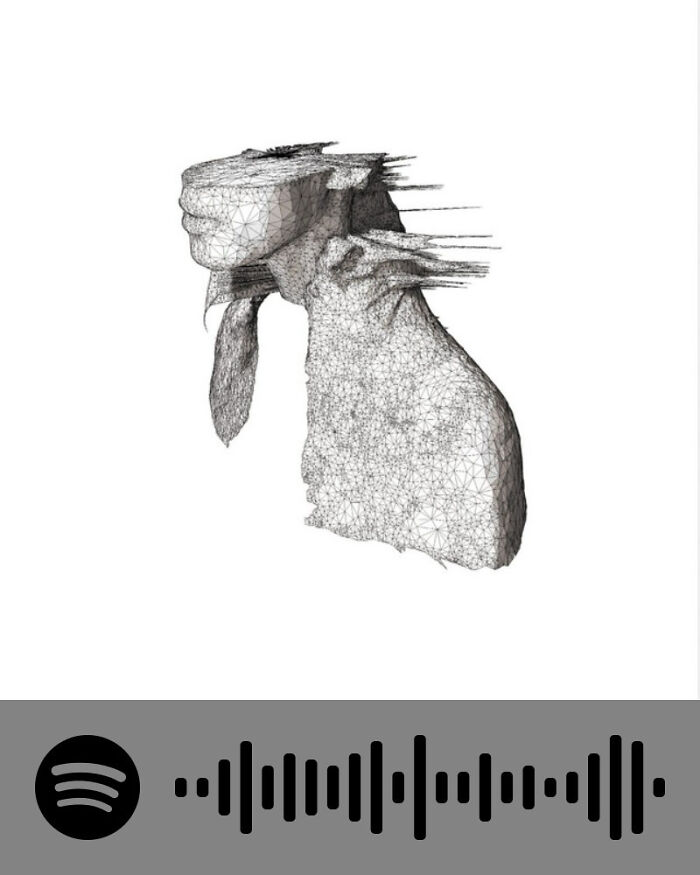 Abstract wireframe of a distorted human head and neck, symbolizing emotional impact from songs that hurt so good.