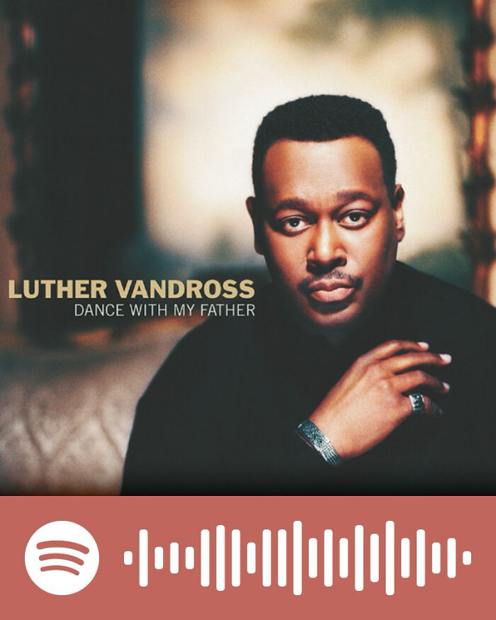 Luther Vandross album cover for Dance With My Father featured in songs that hurt so good playlist.