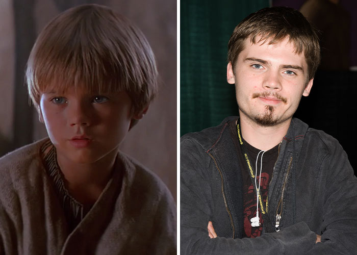 Side-by-side images showing iconic ’90s stars as a child actor and how they look nearly unrecognizable today.