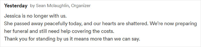 Fundraiser message announcing the passing of 7-Eleven employee after manager sat on her, police provide latest update.