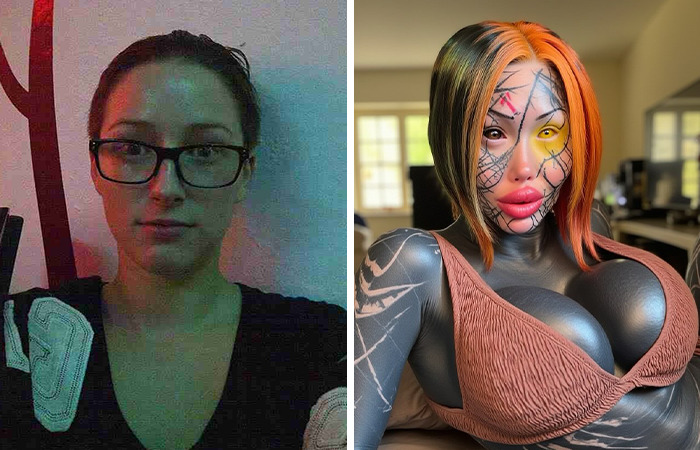 Before and after extreme plastic surgery transformation of a person who gained fame for dramatic changes.