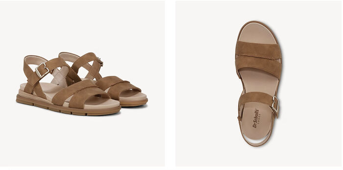 Brown comfortable sandals with adjustable straps and buckle, perfect for stylish sandals season in Europe. - 2