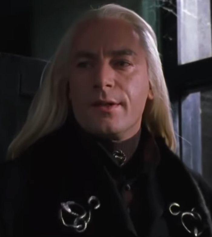 Actor with long white hair in dark clothing, featured in Harry Potter stars surprise reunion photo.