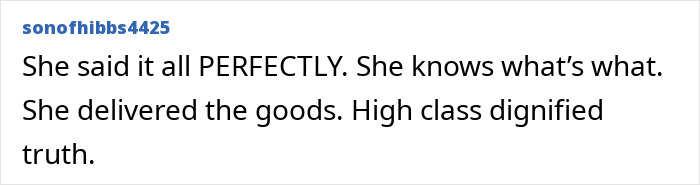 Comment from user sonofhibbs4425 praising a detailed account by Kaylee Goncalves’ sister about facing Bryan Kohberger in court. - 20