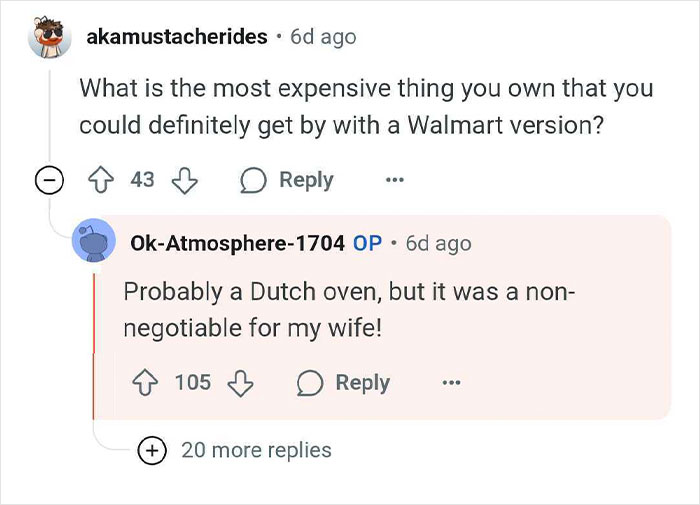 Screenshot of an online discussion about expensive items and family preferences related to wealthy heirs' privilege and pressure.