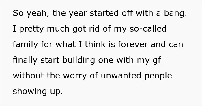Text excerpt about family conflict and building a new life, relating to father and son lock horns and changing locks dispute.