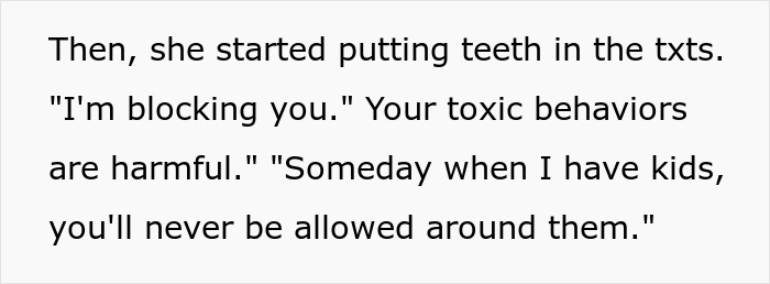 Text messages showing a daughter demanding apology for generational trauma and blocking toxic behaviors from her father. - 14