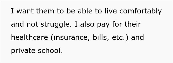 Quote about paying for children's healthcare and private school, related to child support and financial care. - 6