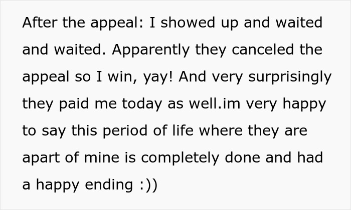 Screen showing a legal win message after a roommate clash over cats and dogs, with deposit returned in court ruling. Screen showing a legal win message after a roommate clash over cats and dogs, with deposit returned in court ruling.