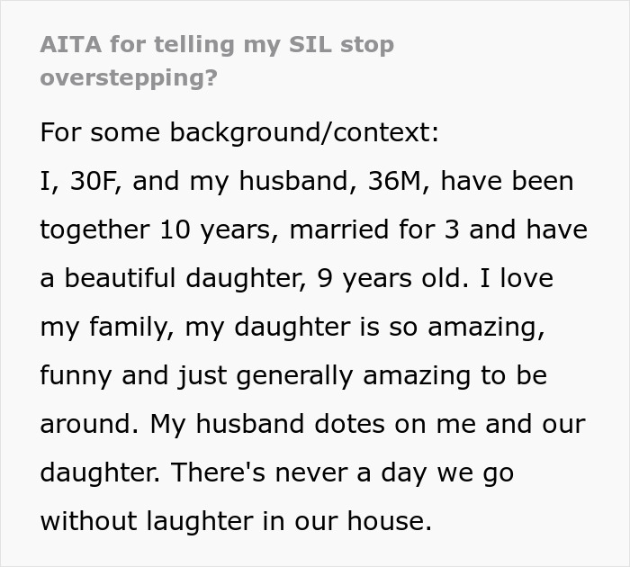 Text excerpt about family dynamics during pregnancy discussing SIL, husband, and setting boundaries in pregnancy. - 2