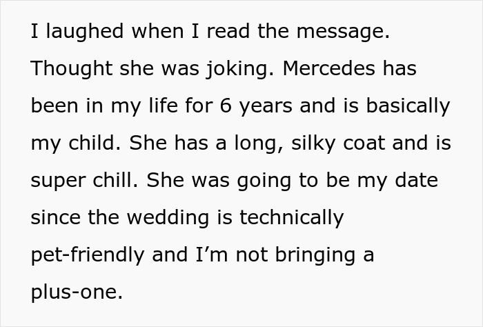 Text about woman shocked when asked to shave her dog, describing her close bond with pet and wedding plans. - 8