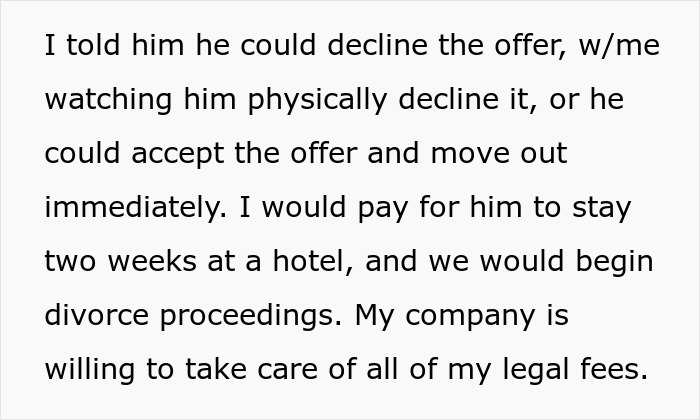 Text excerpt showing a firm decision about asking husband to turn down dream job offer or face immediate separation. - 16