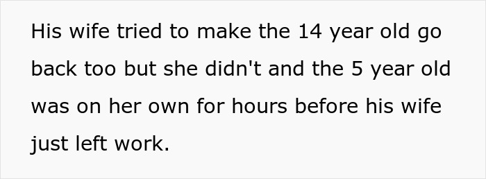 Text describing a teen refusing to babysit a 5-year-old child alone during an emergency for several hours - 8