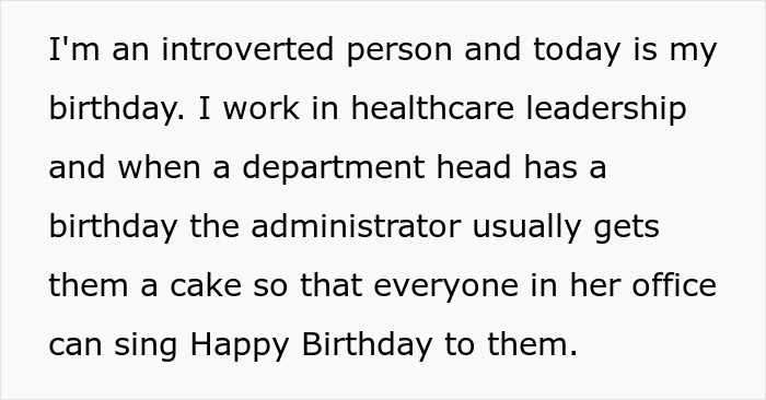 Annoyed worker receiving a birthday cake in an office setting, showing discomfort during the celebration. - 3