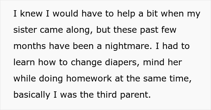 Text describing a teen explaining the challenges of being treated like a live-in babysitter for parents. - 3