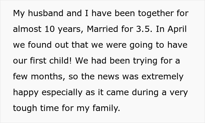 Text excerpt about a husband throwing a fit after the wife might have spoiled the gender of their baby.