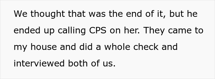 Text excerpt about a woman visited by CPS after brother reports unsafe loft, with sibling support during the investigation. - 7