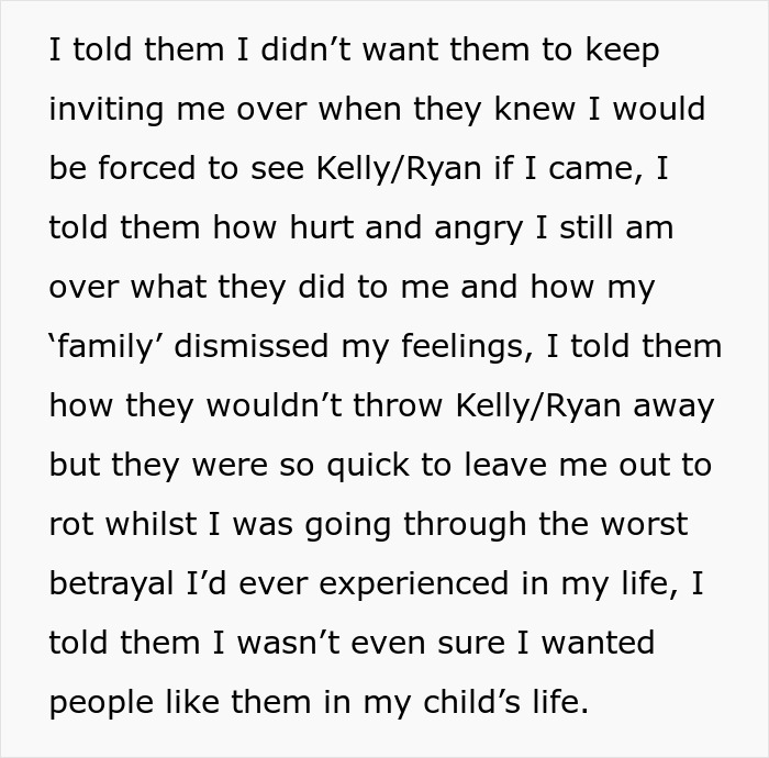 Alt text: Woman expressing hurt and anger over toxic family betrayal after stepsister stole her fiancé, refusing to reconnect. - 18