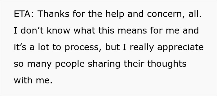 Text message expressing gratitude for support and processing complex emotions after sharing a personal experience online. - 13