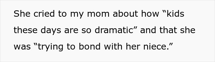 Text message conversation about a dramatic aunt sneaking in unlicensed ear piercing during a baby visit causing mom to flip out.
