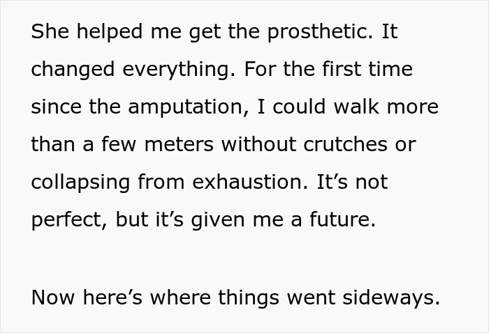 Girl survives cancer and accepts prosthetic leg with support from brother during difficult recovery journey.