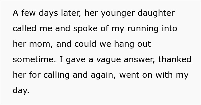 Text excerpt describing a phone call about meeting up after a fiancée is leaving due to cancer diagnosis with her partner. - 33