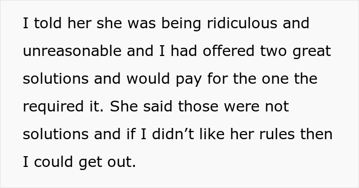 Text excerpt from a legal dispute between roommates over cats and dogs, highlighting a conflict and court ruling. Text excerpt from a legal dispute between roommates over cats and dogs, highlighting a conflict and court ruling.