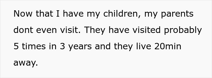 Text on white background stating a personal view on modern parents and visitation habits in the context of modern parenting. Text on white background stating a personal view on modern parents and visitation habits in the context of modern parenting.