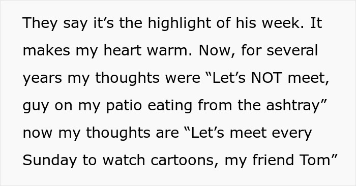 Man on patio with autism shares a heartwarming moment, shifting from fear to friendship and connection.