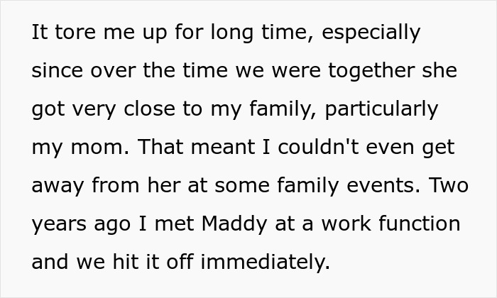 Text excerpt about a man struggling with his mother’s friendship with his vengeful ex and family tensions. - 5