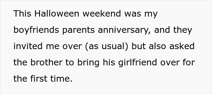 Text excerpt about a 24YO man demanding his brother dump his longtime girlfriend due to insecurity issues.